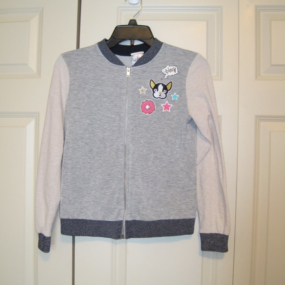 Jenna & Jessie zip up jacket sz L 14 girls